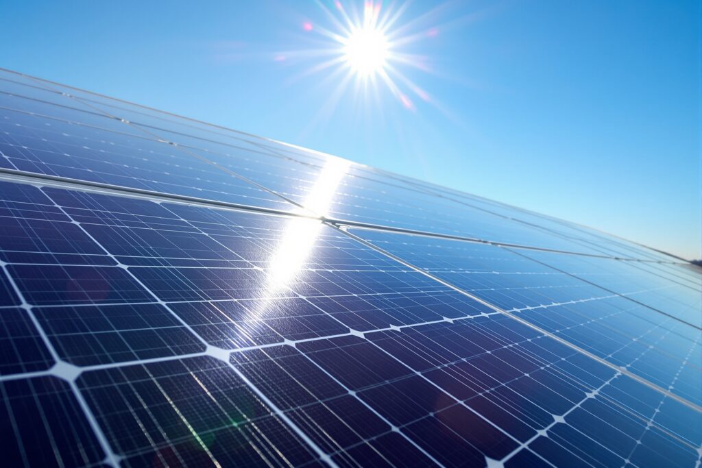 Detalle de placas solares